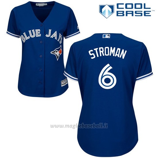 Maglia Baseball Donna Toronto Blue Jays Marcus Stroman Cool Base Royal